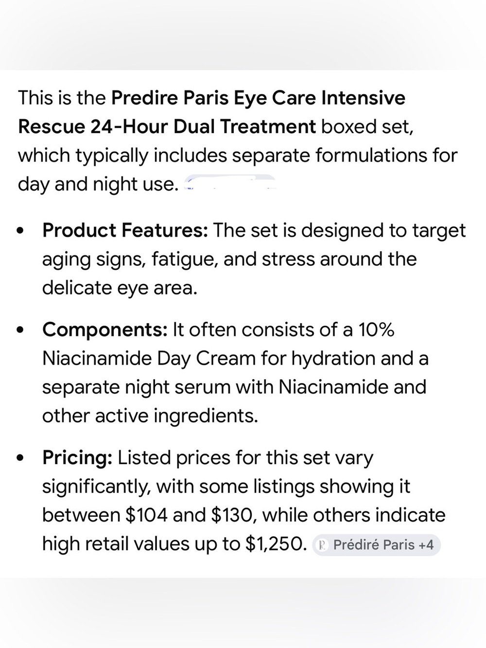 New Predire Paris Eye Care Intensive Rescue Dual Treatment  — Blue - Picture 4 of 16
